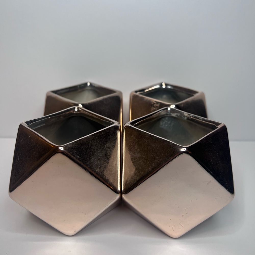 Fringe Rose Gold Hexagonal Prism Decor